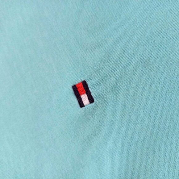 Tommy Hilfiger Men’s Aqua Blue Polo Shirt - Short Sleeve Classic Fit, Size S - Picture 3 of 10